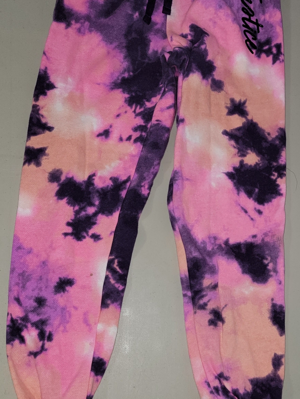 Justice Pink & Purple Tie-Dye Jogger Sweatpants